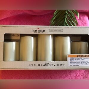 LED pillar candle set of 6